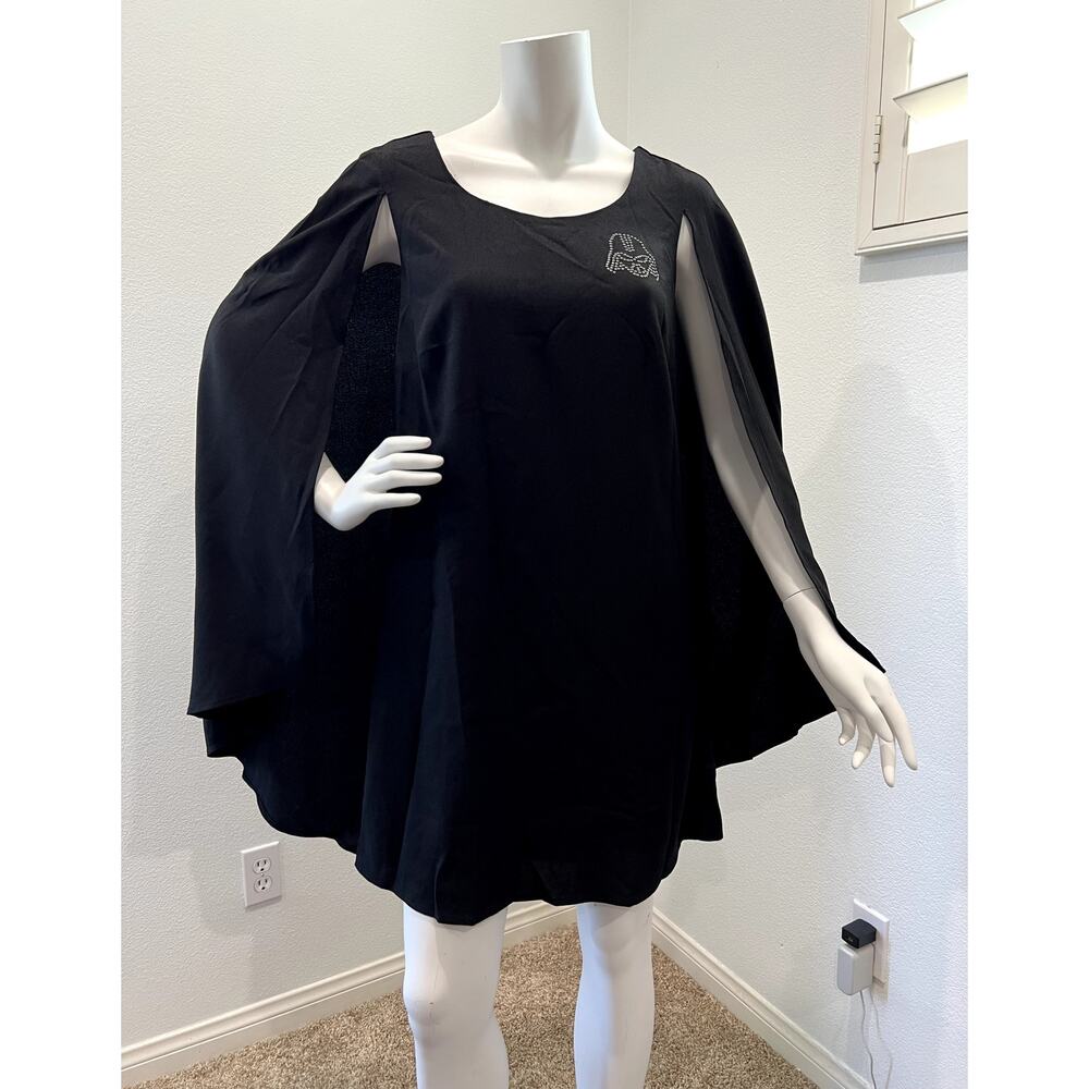 Her Universe Star Wars Studded Darth Vader Black Sleeveless Cape Dress Medium